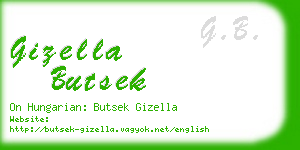 gizella butsek business card